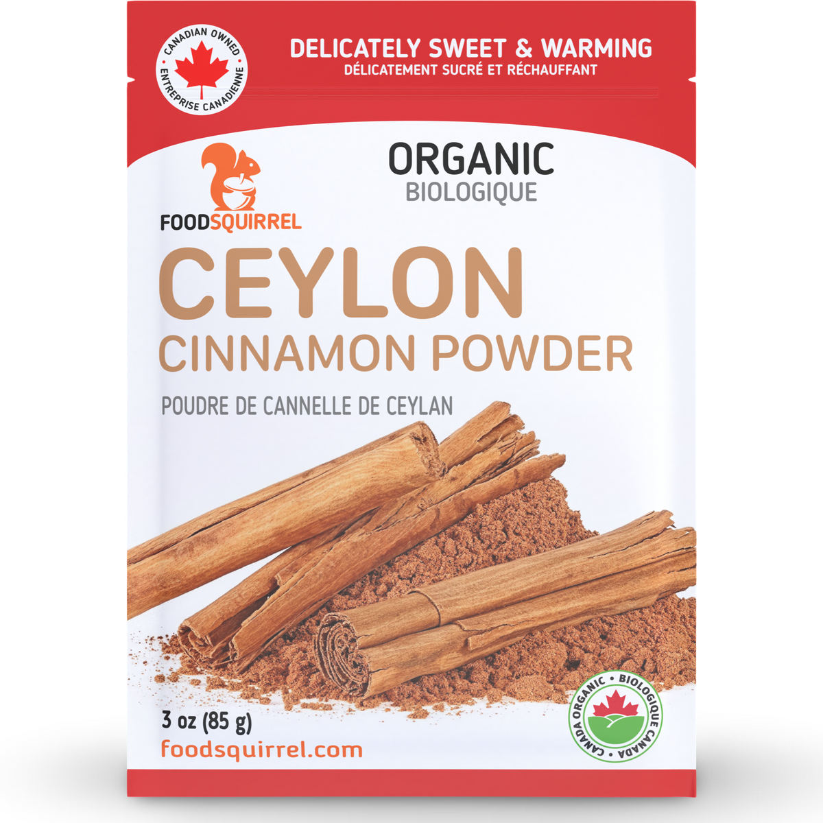 Organic Ceylon Cinnamon Powder 3oz (85g) — FOODSQUIRREL