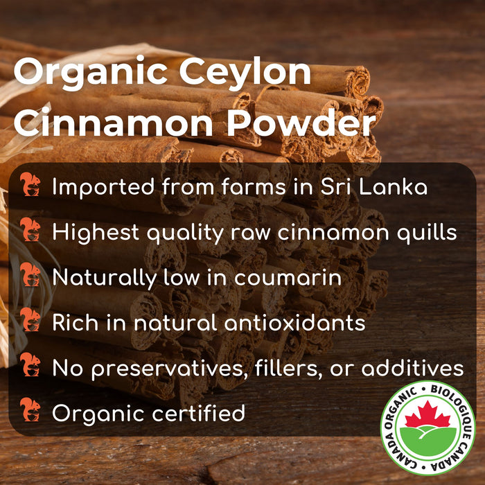 Organic Ceylon Cinnamon Powder 3oz (85g)