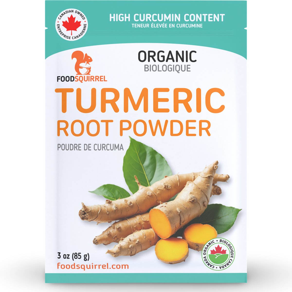 Organic Turmeric Powder 3oz (85g) — FOODSQUIRREL
